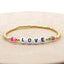 Bohemian Love Letter Stainless Steel and Colorful Beaded Bracelet