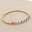 Bohemian Love Letter Stainless Steel and Colorful Beaded Bracelet