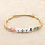 Bohemian Love Letter Stainless Steel and Colorful Beaded Bracelet