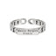 Simple Style Vintage Letter Sterling Silver Rings for Women