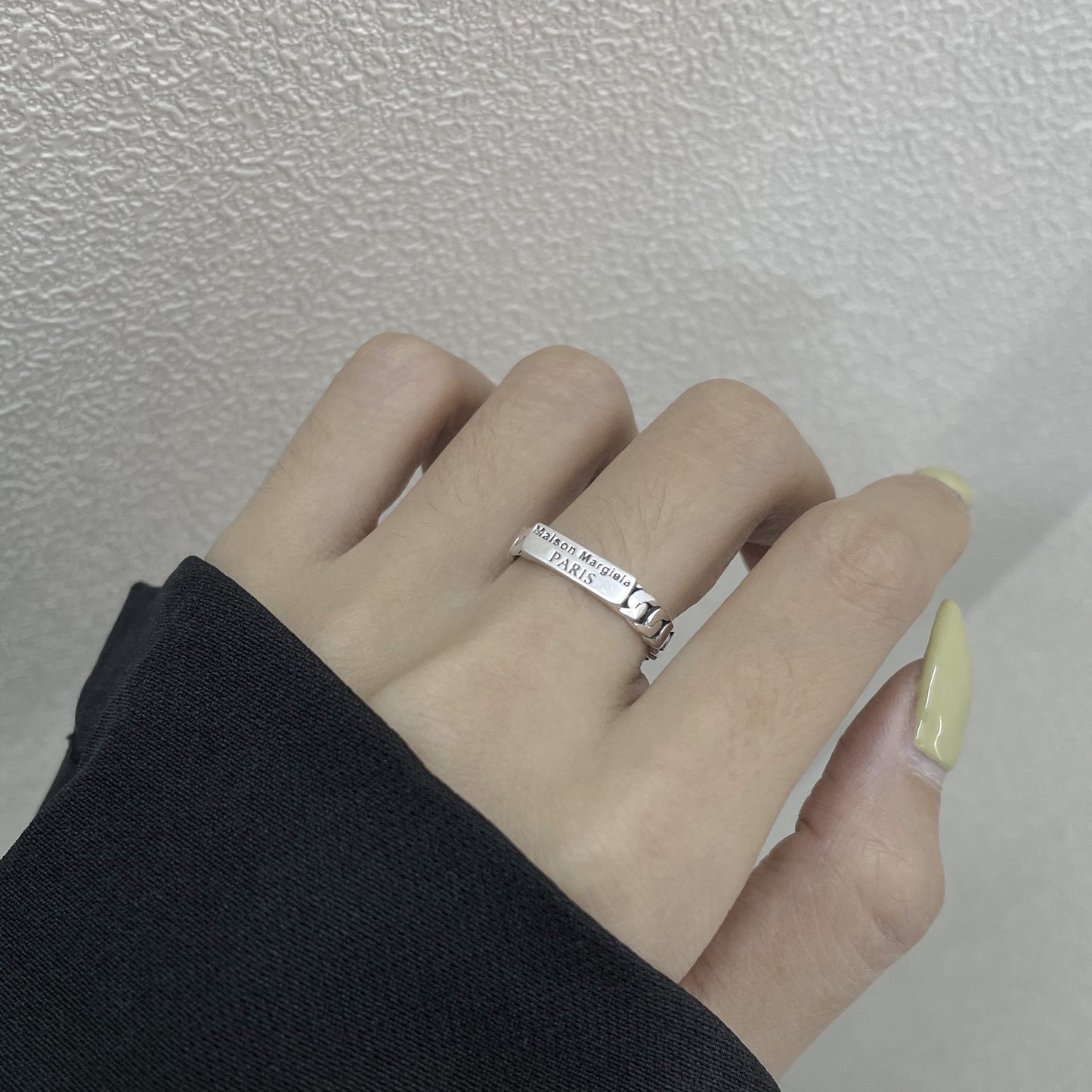 Simple Style Vintage Letter Sterling Silver Rings for Women