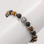 Lion Head Natural Stone Beaded Men's Bracelet