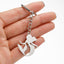 Simple Mermaid and Butterfly Fairy Stainless Steel Keychain Pendant