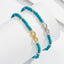 Infinity Sterling Silver Turquoise Anklet for Women - 14K Gold & White Gold Plated Chain