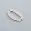 Oval Stainless Steel Jewelry Accessories with Irregular Concave Dot Pattern and Titanium Steel Hardware