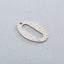Oval Stainless Steel Jewelry Accessories with Irregular Concave Dot Pattern and Titanium Steel Hardware