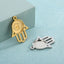 "Stainless Steel Palm Pendant DIY Jewelry Accessories with Gemstone Inlay"