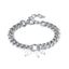 Simple Style Luxurious Titanium Steel Freshwater Pearl Cuban Chain Bracelet for Women