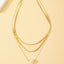 Simple Pearl Layered Alloy Necklace for Women