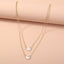 Simple Double Layer Baroque Imitation Pearl Choker Necklace