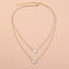 Simple Double Layer Baroque Imitation Pearl Choker Necklace