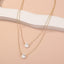 Simple Double Layer Baroque Imitation Pearl Choker Necklace