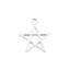 Pentagram Stainless Steel Hollow Star Necklace and Earrings DIY Jewelry Accessories