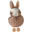 Simple Rabbit Plush Keychain with Faux Fur Pom Pom Charm