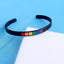 Simple Rainbow Stainless Steel Adjustable Cuff Bracelet