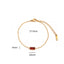 18K Gold Plated Zircon and Pearl Birthstone Stainless Steel Bracelet