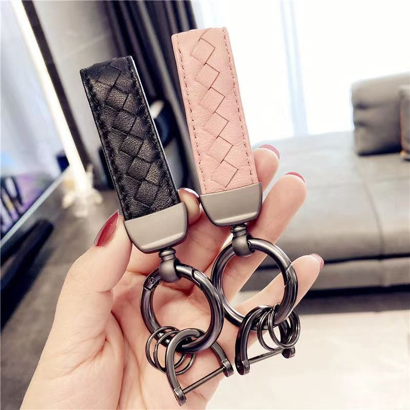 Simple Rhombus PU Leather Zinc Alloy Women's Bag Keychain Pendant