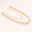 Simple Roman Oval Alloy Women's Chain Belt - Gold Braided Design