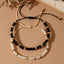 Simple Style Round Crystal Bead Drawstring Bracelet Set