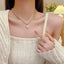 Elegant Pearl Rhinestone Pendant Necklace for Women