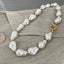 Simple Baroque Pearl Resin Necklace with OT Clasp