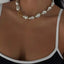 Simple Baroque Pearl Resin Necklace with OT Clasp