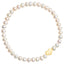 Simple Style Freshwater Pearl Bracelet with Sterling Silver Heart Pendant