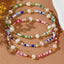 Simple Style Freshwater Pearl and Colorful Bead Bracelet for Women