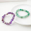 Simple Round Natural Stone Crystal Beaded Bracelet for Women