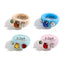 Simple Style Zircon Resin Jelly Color Ring with Three Stones