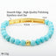 Simple Style Stainless Steel Turquoise and Natural Stone Bracelet