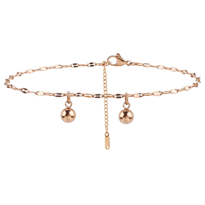 Simple Style Stainless Steel Women's Bell Anklet