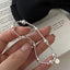 Minimalist Sterling Silver Beaded Bracelet - S925 Spring Rope Design