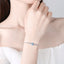 Simple Style Ocean Heart Sterling Silver Crystal Blue Bracelet