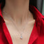 Simple Sterling Silver Moissanite Pendant Necklace