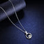 Simple Style Sterling Silver Moissanite Pendant Necklace