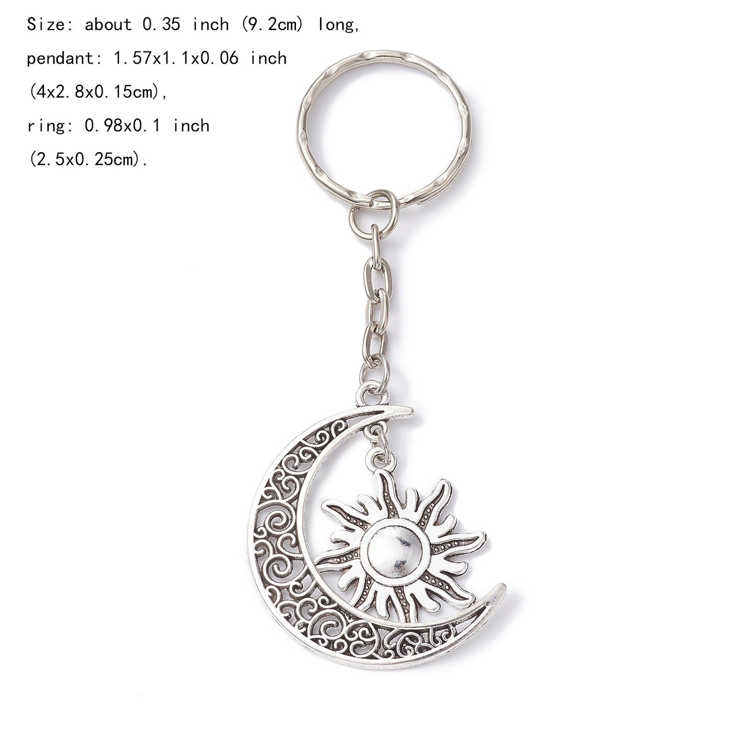 Simple Style Sun Moon Star Alloy Keychain with Lobster Clasp Pendant