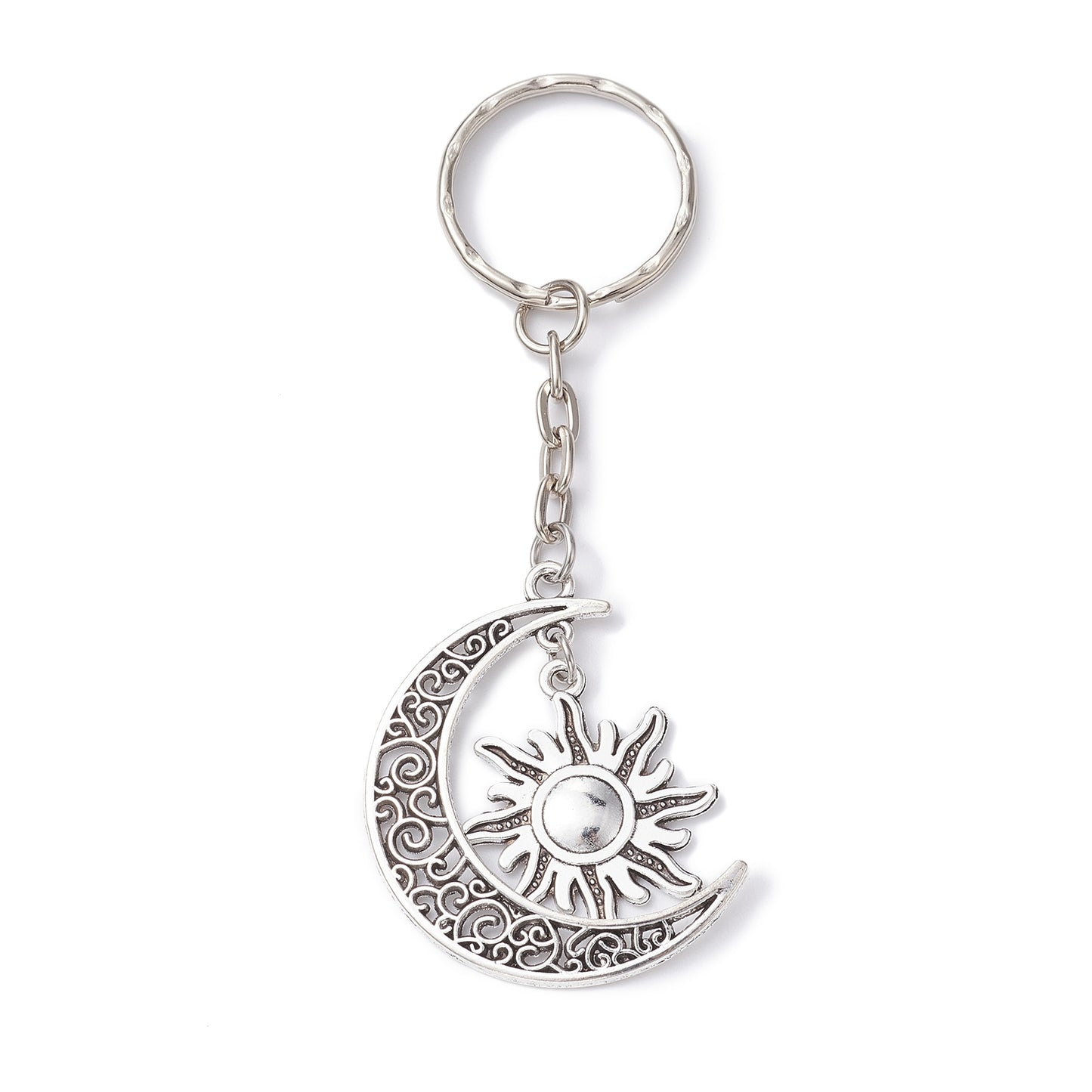 Simple Style Sun Moon Star Alloy Keychain with Lobster Clasp Pendant