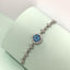 Simple Style Sterling Silver Moissanite Star and Blue Topaz Bracelet