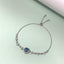 Simple Style Sterling Silver Moissanite Star and Blue Topaz Bracelet