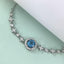 Simple Style Sterling Silver Moissanite Star and Blue Topaz Bracelet