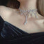 Simple Shiny Rhinestone Inlay Women's Choker Necklace 2024 Trendy Design