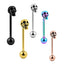 Simple Skull 3D Stainless Steel Tongue Ring Piercing Jewelry - 14G, 5 Colors Available