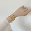 S925 Sterling Silver Smiley Face Beaded Elastic Bracelet - Minimalist Korean Design