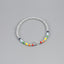 S925 Sterling Silver Smiley Face Beaded Elastic Bracelet - Minimalist Korean Design