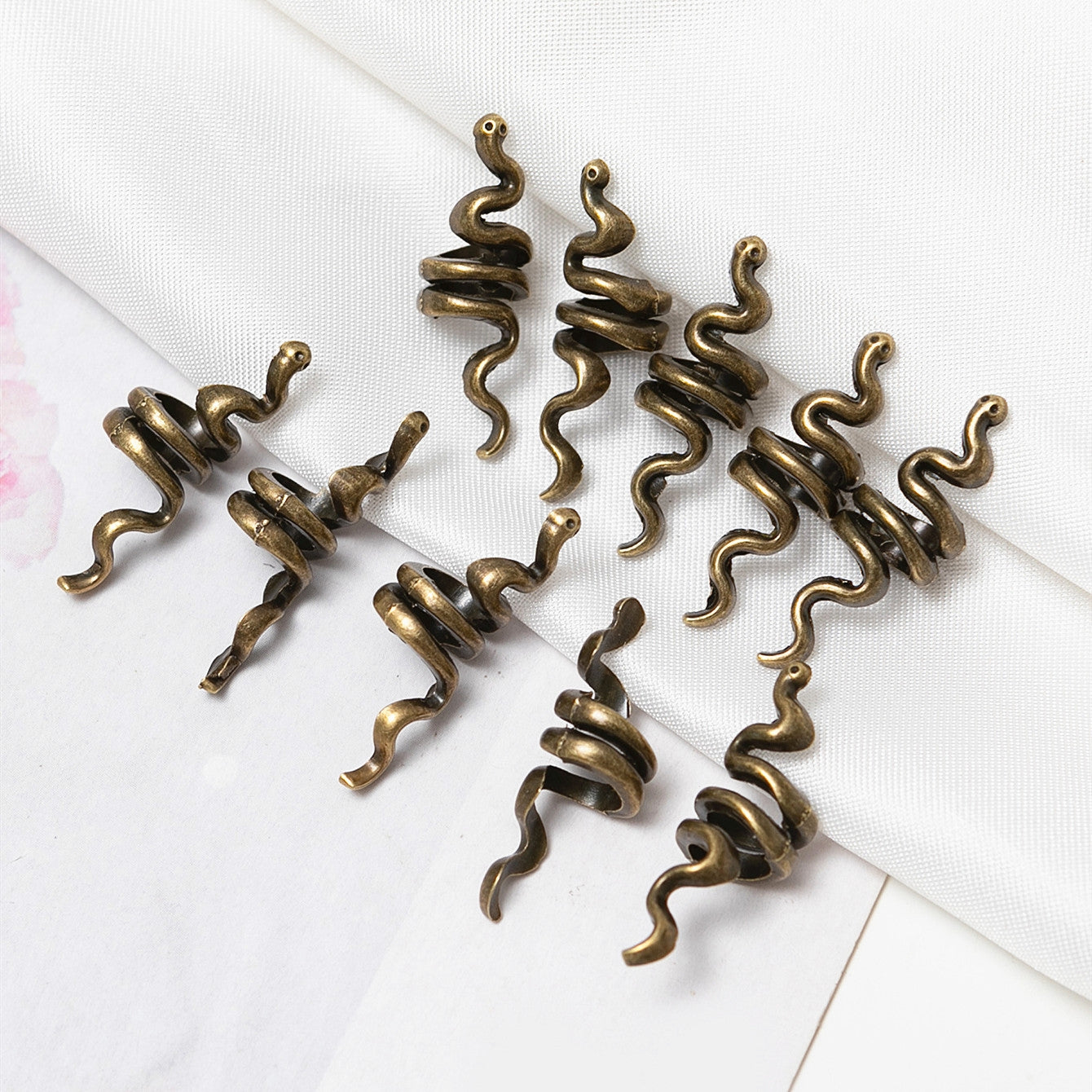 Simple Snake Alloy Plated Hair Buckle - European American Punk Style Braided Headdress