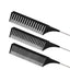 Simple Solid Color ABS Hair Comb with Steel Needle Tip for Salon and Dyeing