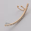 Simple Alloy Rhinestone Crescent Ear Cuffs and Studs for Women