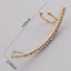 Simple Alloy Rhinestone Crescent Ear Cuffs and Studs for Women