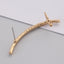 Simple Alloy Rhinestone Crescent Ear Cuffs and Studs for Women